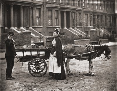 "イチゴ。すべて熟した！ J.トムソンとアドルフスミス作「ロンドンのストリートライフ」より、1877年 作： John Thomson